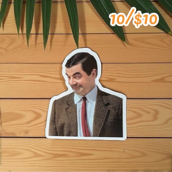 Mr. Bean Sticker - Side Eye Smirk | 10 for $10 Deal - Picture 1 of 1